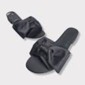 Rebecca Minkoff Women's Calista Slide Black Satin 5.5 M US